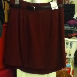 New deep red skirt