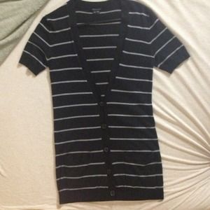 Blk w/ grey stripes THEORY Cashmere Tunic sz Sm/P