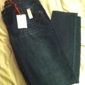 New dark wash jeans