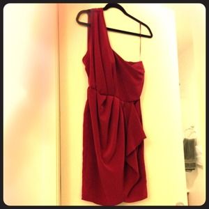 *Never Worn* TOPSHOP asymmetric raspberry dress