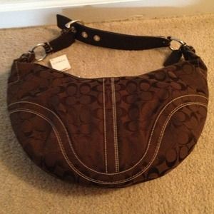 Chocolate Coach hobo bag