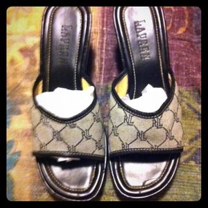 ✨Lauren Ralph Lauren Black and Grey Heels👡