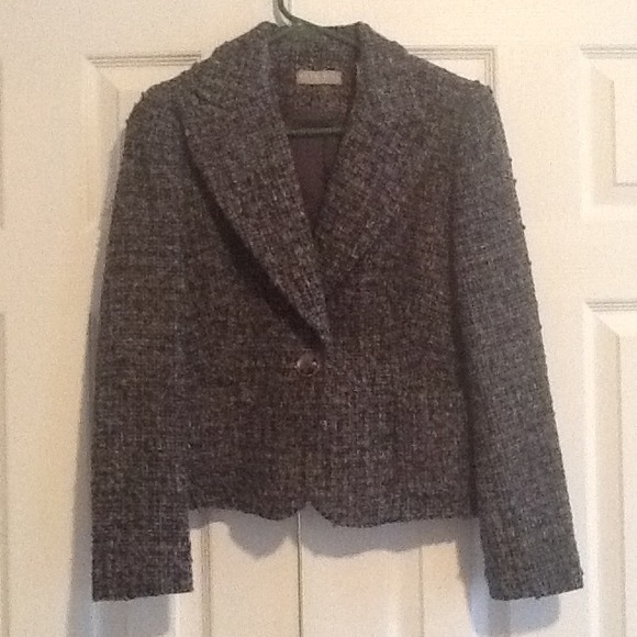 Kate Hill Tweed Sparkling Gray Blazer