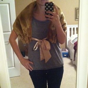 Faux fur stole