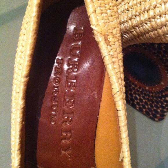 SOLD Burberry Prorsum Runway Raffia Wedges - Picture 2 of 4