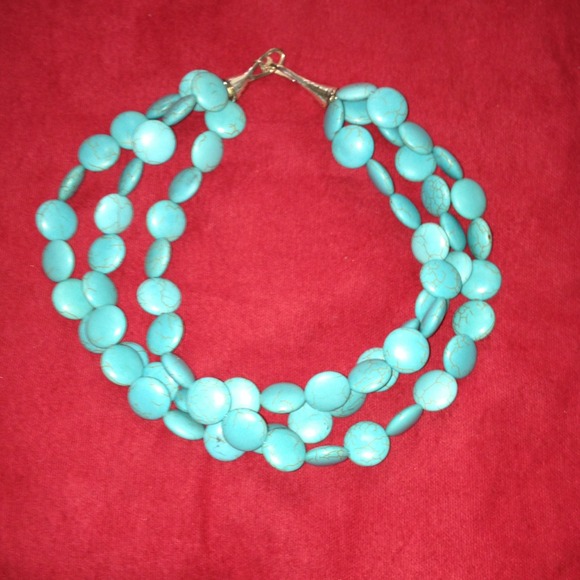 3 stranded Turquoise necklace