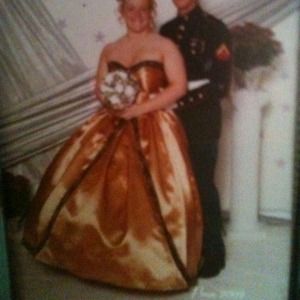 Six hoop dress strapless hand made