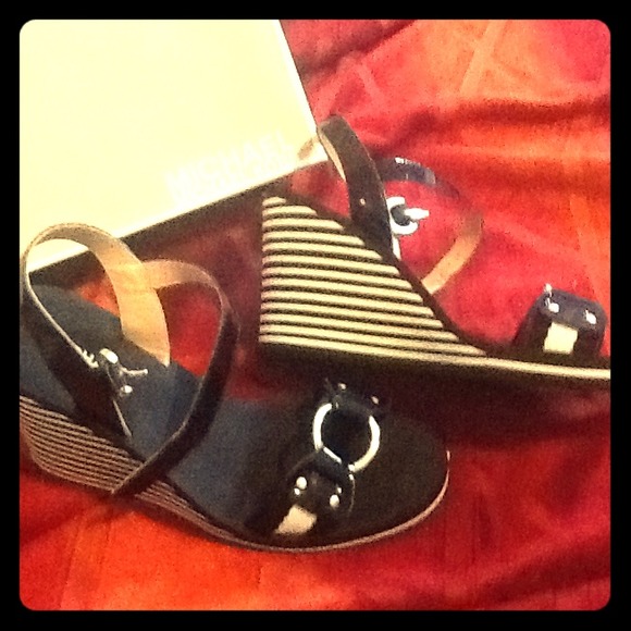 Michael Kors Striped Wedges