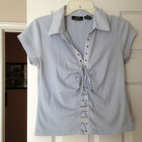 SOLD***Powder blue top