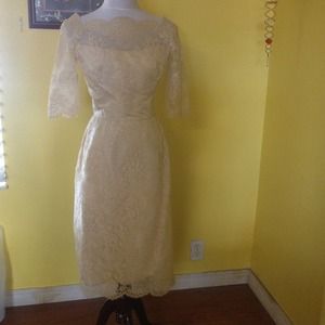 Vintage Lace Dress Reserved until Fri.