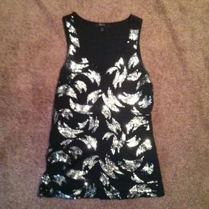 SOLD Express black sequin tank top size large
