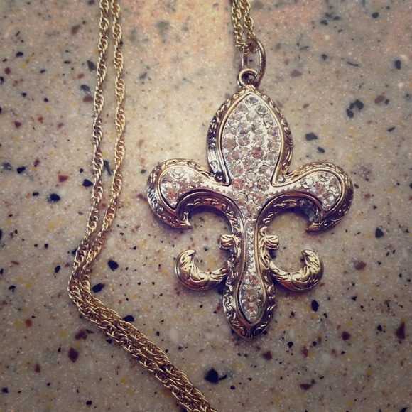 Pave Fleur de Lis Necklace
