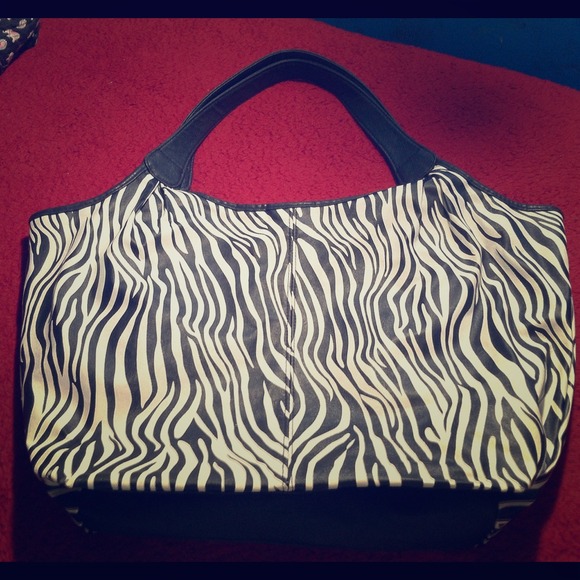 Oversized Zebra Print Tote