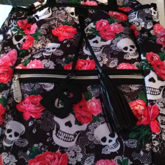 SOLDBetsey Johnson backpack Bag/ Skulls