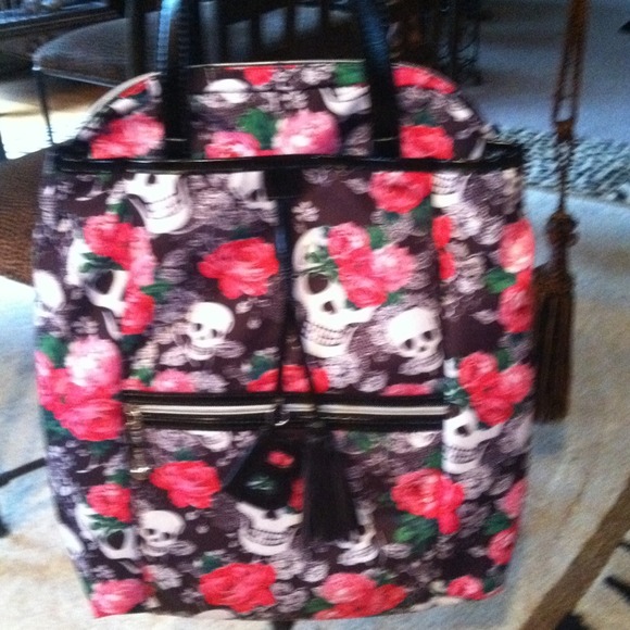 SOLDBetsey Johnson backpack Bag/ Skulls