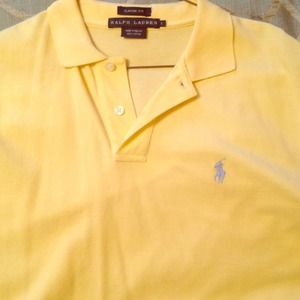 Yellow classic fit polo