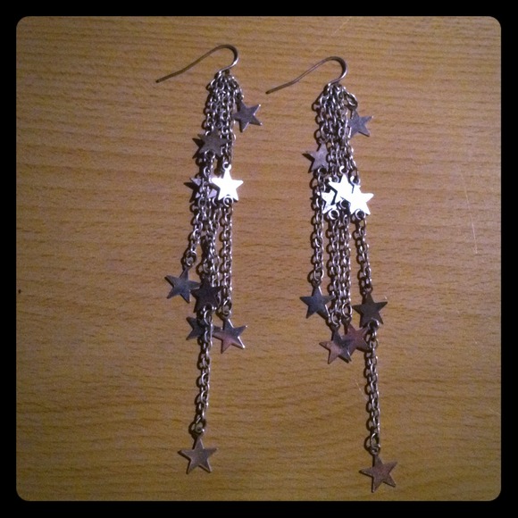 Silver Falling Star Earrings