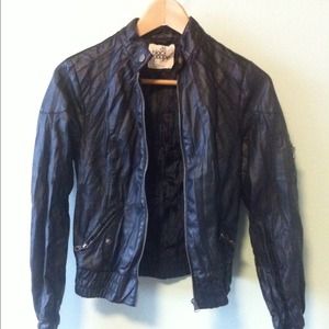 Black leather jacket