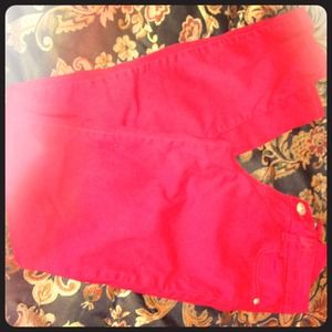 Red skinny jeans
