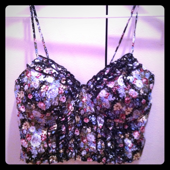 Tops - Floral Bustier
