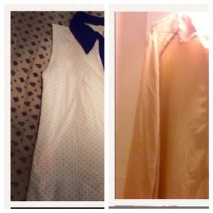 Bundle! Chiffon top and white cotton top.