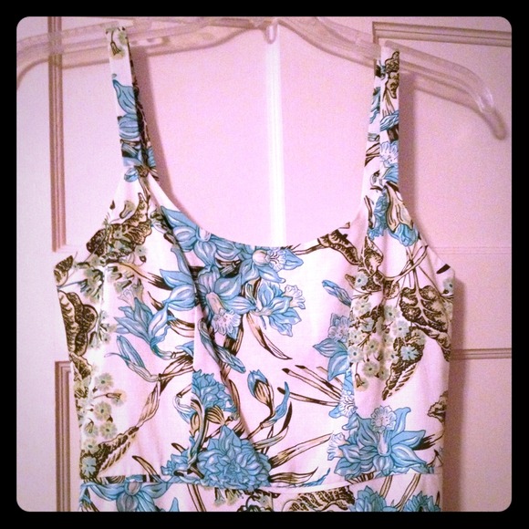 Teal flowered dress