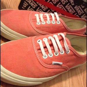 Women's red coral vans