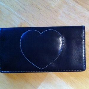 RESERVED - sold Brighton leather check book cover