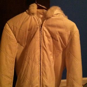 Bebe down feather white winter coat