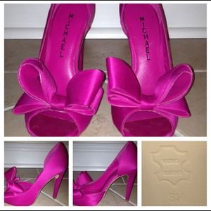 Michael Pink Satin Size 5 - 4" heals