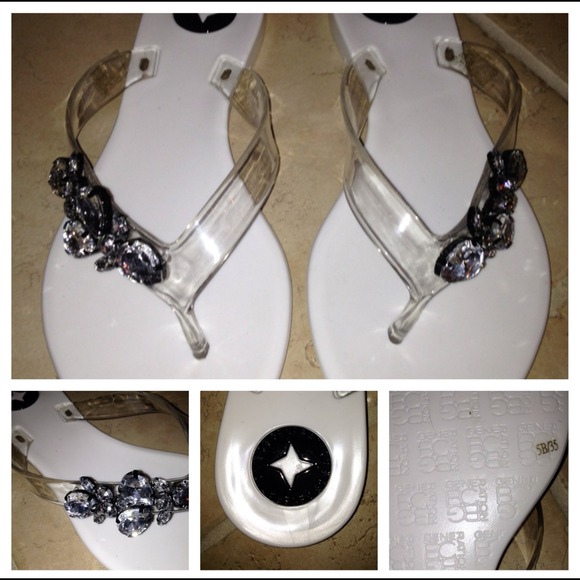 BCBG Crystal Embellished Size 5 Sandals