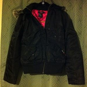Reduced! Triple Five Soul Black Bomber Jacket-Used
