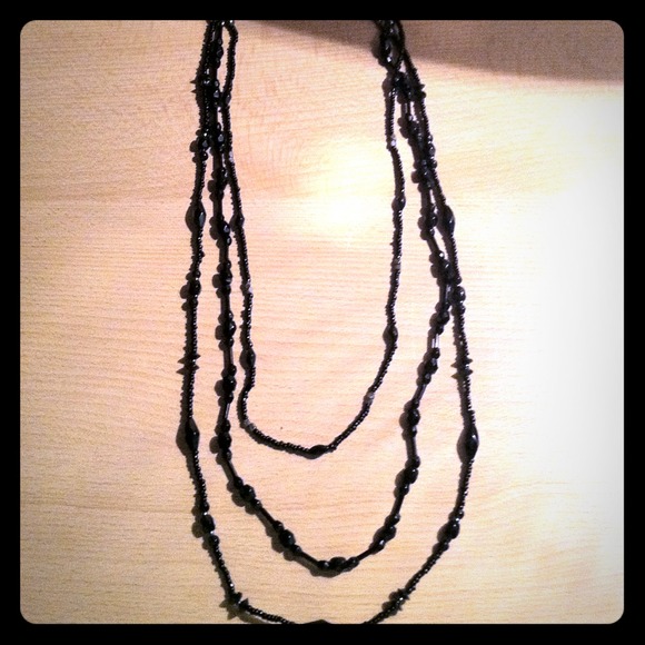 3 Tier Black Necklace