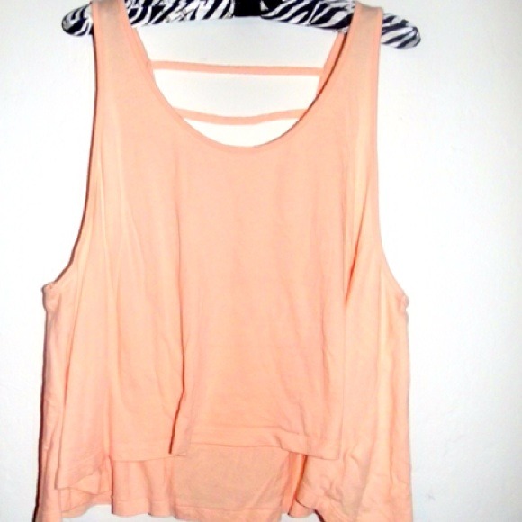 Pink crop top with cool back