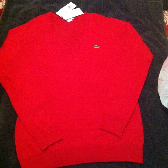 NWT Lacoste V-Neck Sweater