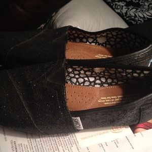 Black sparkly toms! Will  negotiate on the price!
