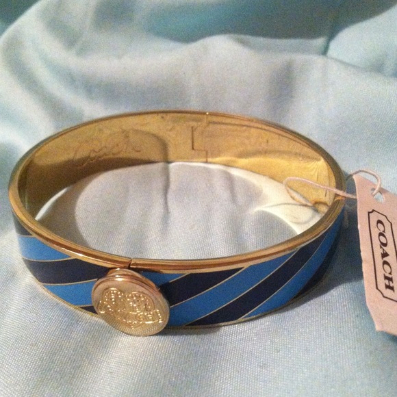 Turquoise and navy Coach bangle