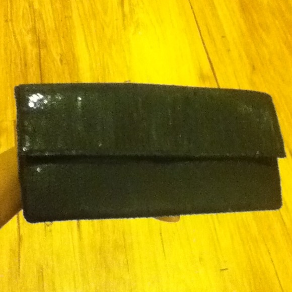 Black sequin clutch