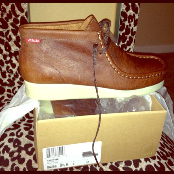 Men's dark brown leather CLARK'S a.k.a. WALLIES