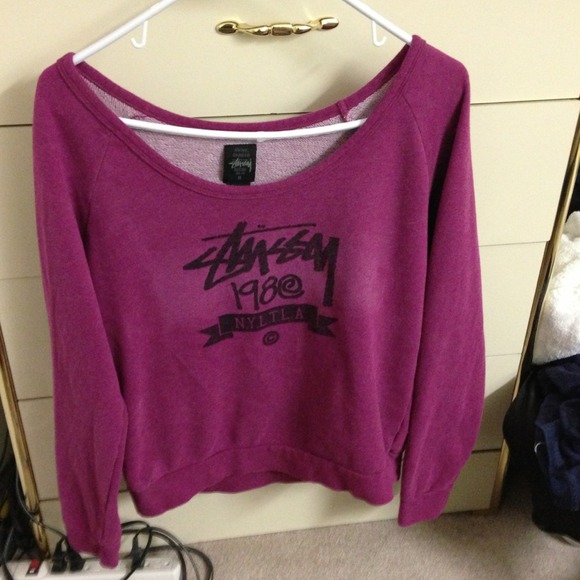 ❌BUNDLED❌ Deep purple stussy scoop neck