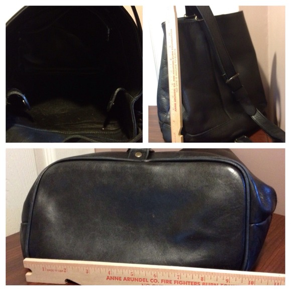 Leather snap close bucket sling purse