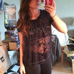 Sheer deep purple blouse