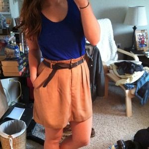 Tan high waisted vintage skirt