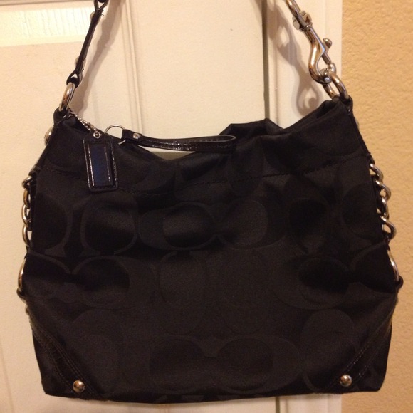 Reduced👍  Black silky Coach Authentic Purse