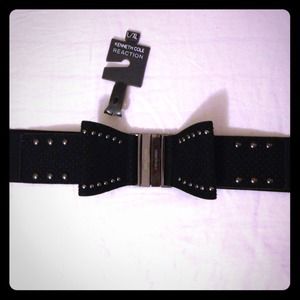 Kenneth Cole Black Bow Waisted Belt