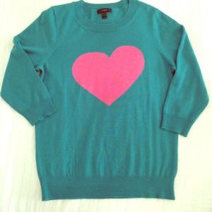 J. Crew HEART ME swetaer