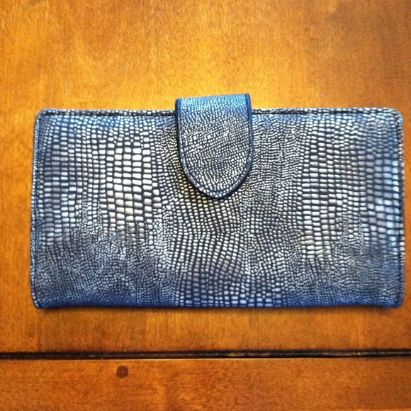 Gray python Big Buddha long wallet