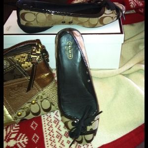 COACH Lace Up Jayne Flats size 8m
