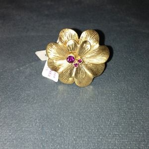 Lia Sophia Flower Statement Ring