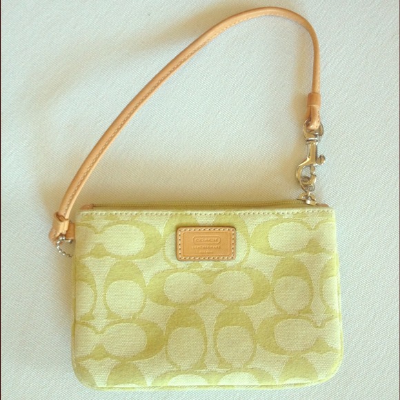 Coach legacy signature small wristlet
